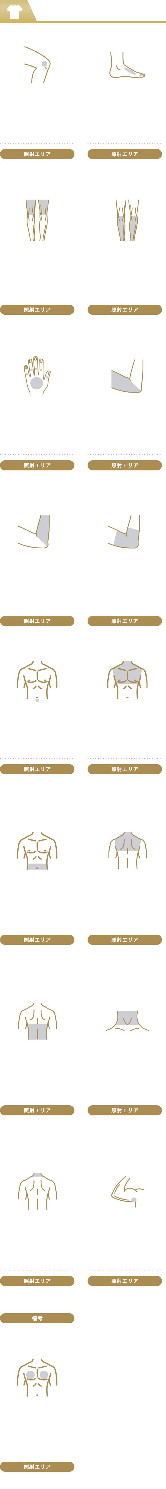 ボディーメニュー価格